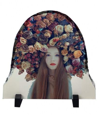 แผ่นหินพิมพ์ภาพ Me flowers Rock